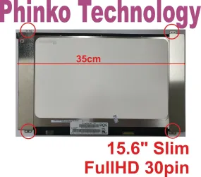 15.6 Slim Led Full Hd 1920x1080 30pins LP156WFC SP P1 NV156FHM-N61 V8.1 35cm T B