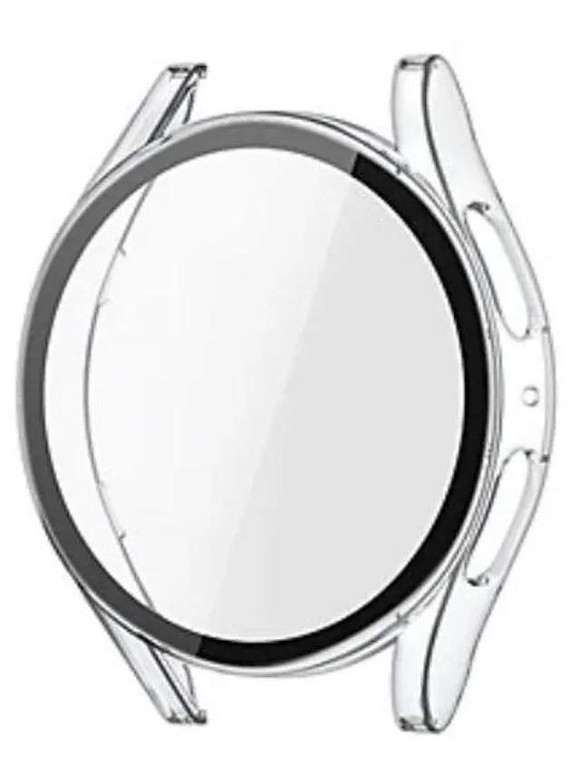 3 Pack Watch Case with Screen Protector Compatible with Samsung Galaxy Watch 5 40mm / Watch 5 44mm / Watch 4 40mm / Watch 4 44mm Scratch Resistant Rugged Bumper Full Cover Tempered Glass / Hard PC