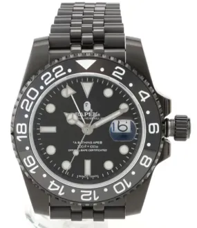 A BATHING APE  TYPE 2 BAPEX＃2M stainless steel band round self winding Watch New