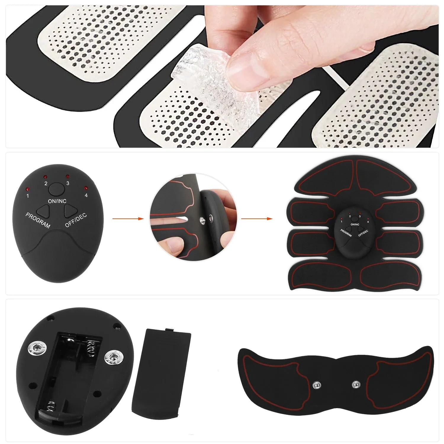 Abs Stimulator Muscle Toner EMS with 6 Modes