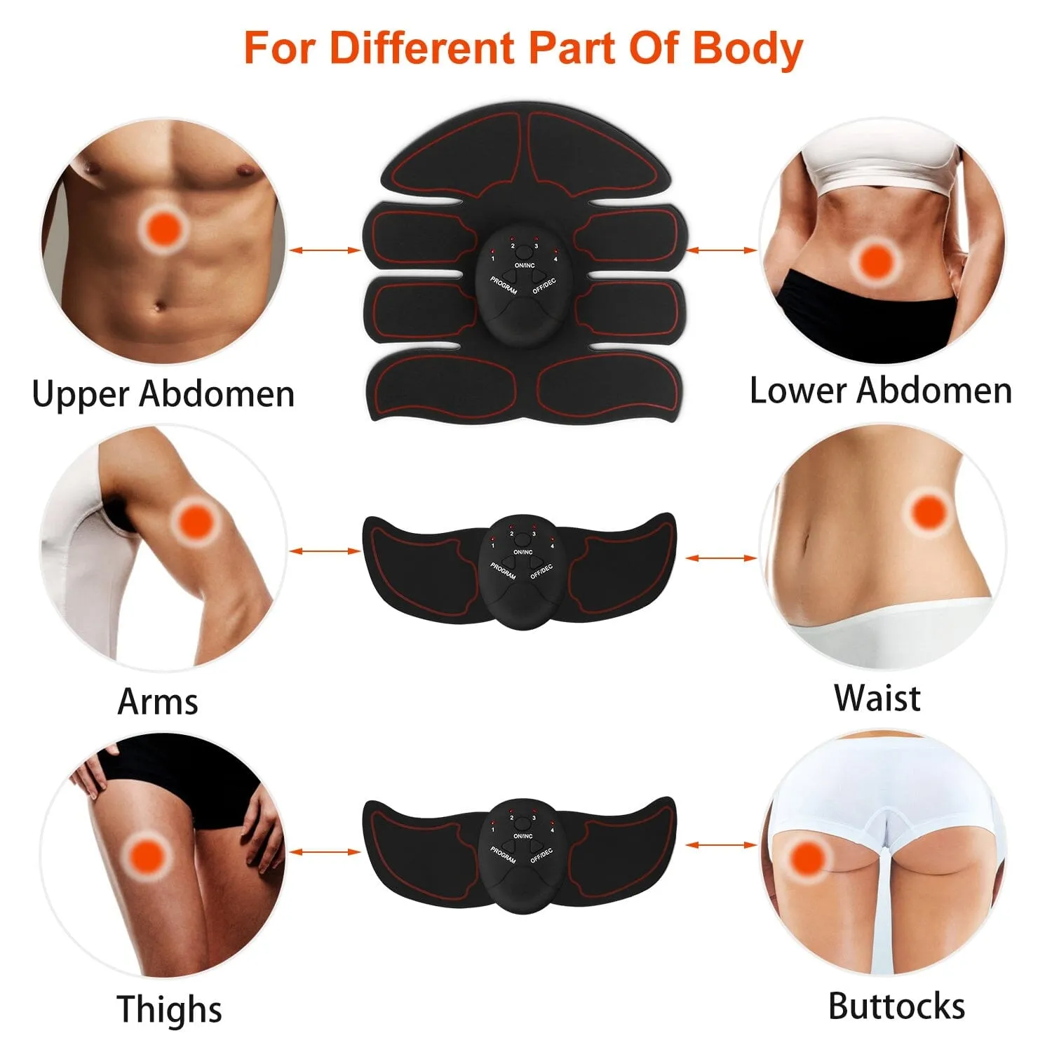 Abs Stimulator Muscle Toner EMS with 6 Modes