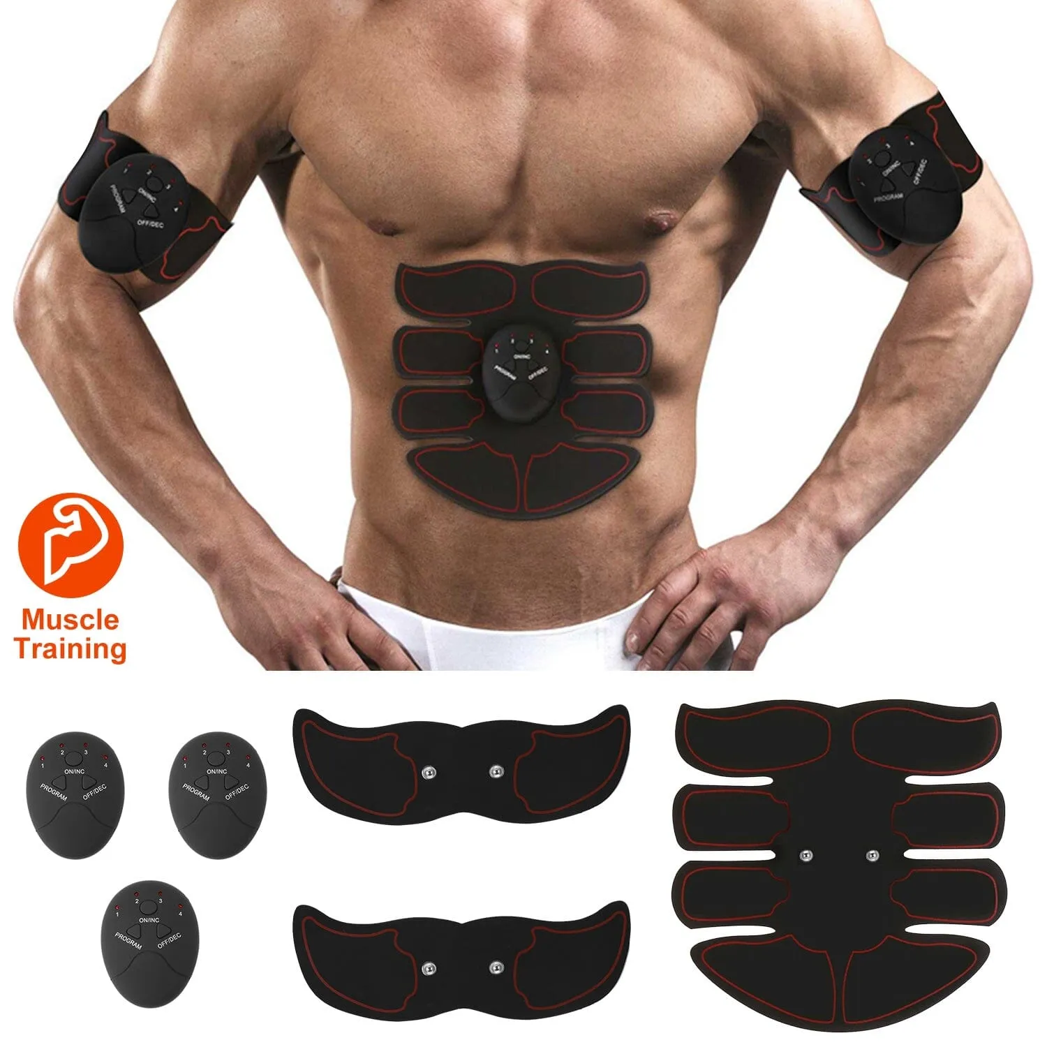 Abs Stimulator Muscle Toner EMS with 6 Modes