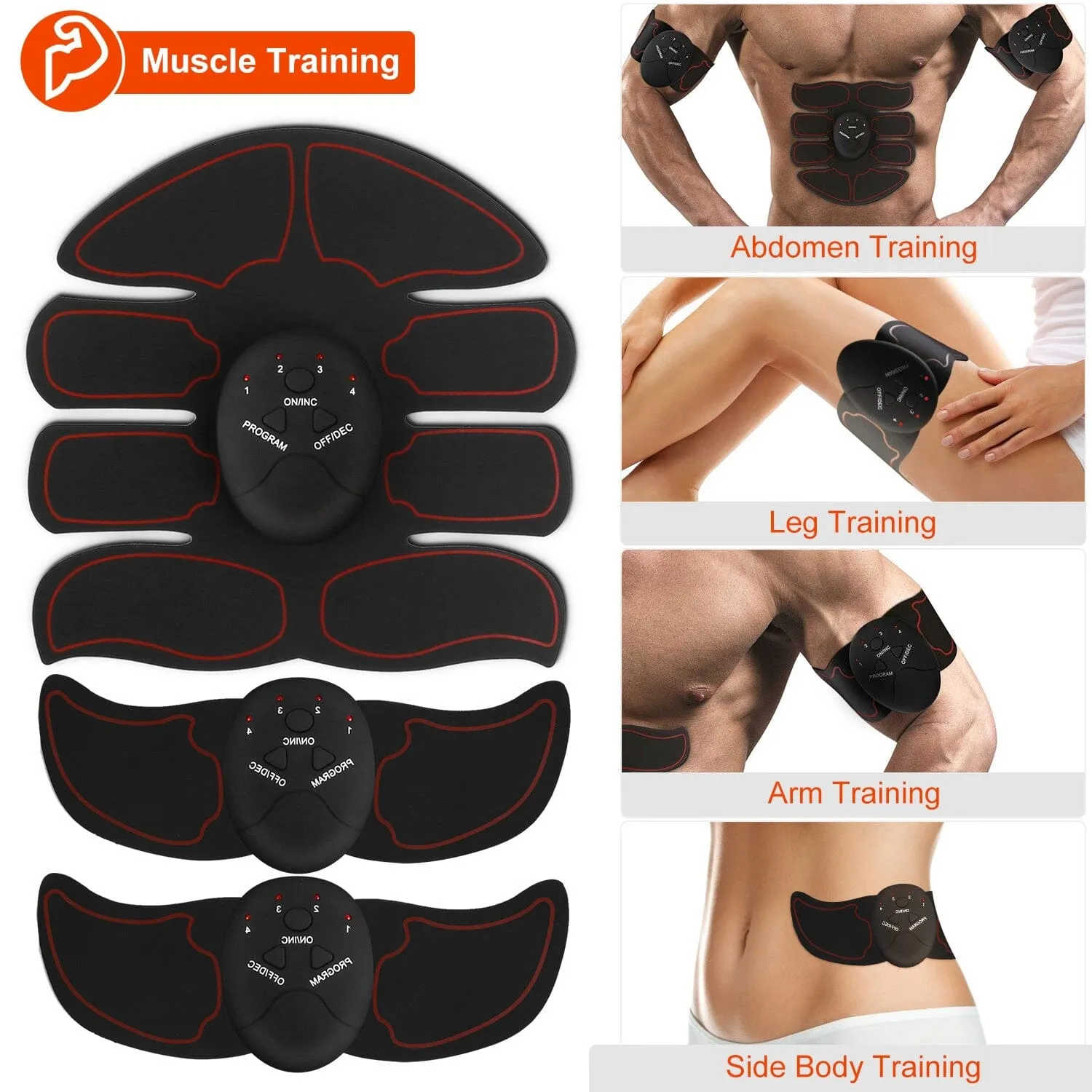 Abs Stimulator Muscle Toner EMS with 6 Modes