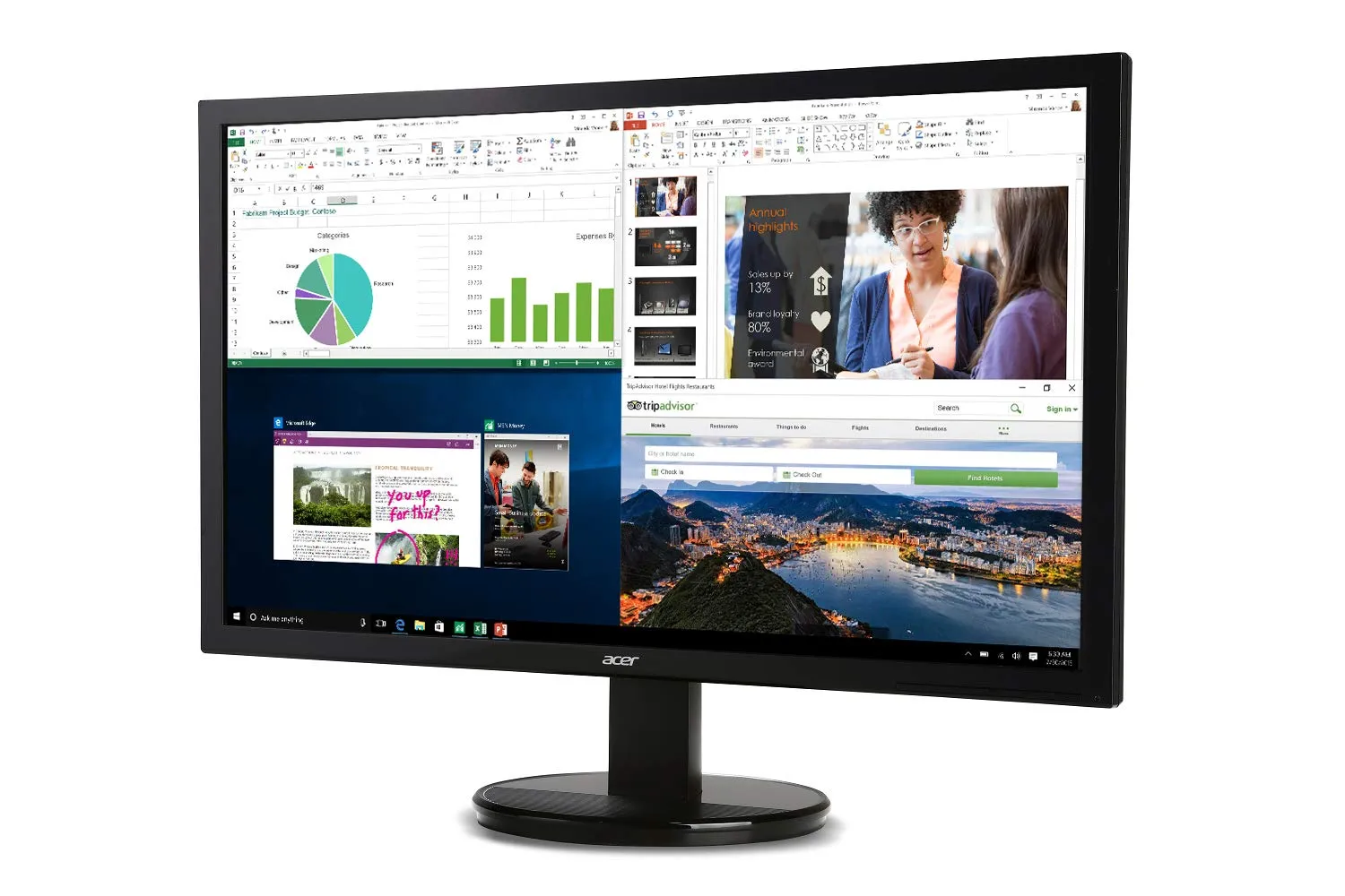 Acer K202HQL Abi 19.5" HD (1366 x 768) NTSC 72% Color Gamut Tilt VESA Compatible