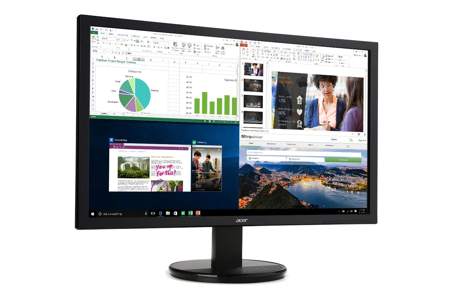 Acer K202HQL Abi 19.5" HD (1366 x 768) NTSC 72% Color Gamut Tilt VESA Compatible