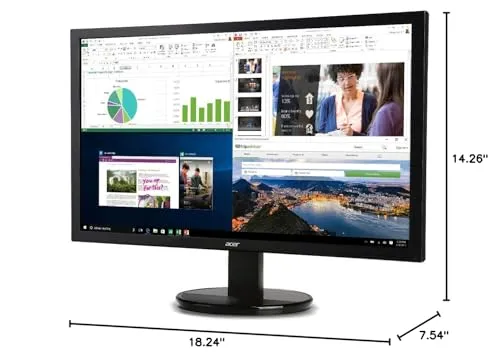 Acer K202HQL Abi 19.5" HD (1366 x 768) NTSC 72% Color Gamut Tilt VESA Compatible