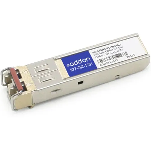 AddOn Juniper Networks SFP-GE80KCW1610-ET Compatible TAA Compliant 1000Base-CWDM SFP Transceiver (SMF, 1610nm, 80km, LC, DOM) SFP-GE80KCW1610-ETAO