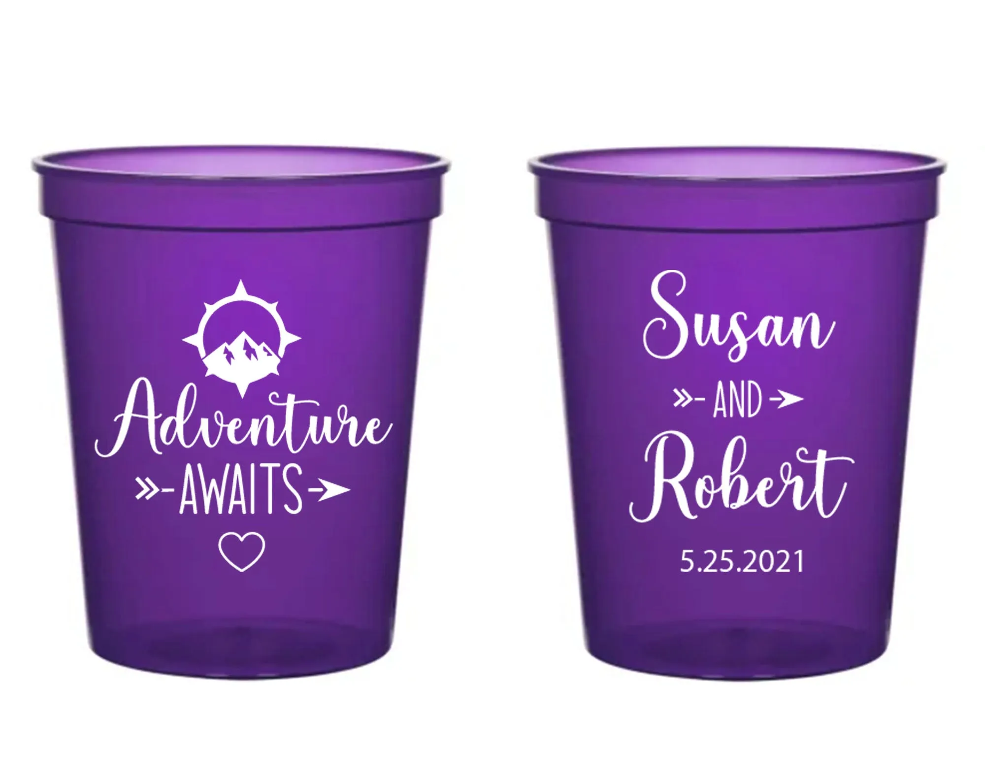 Adventure Awaits Wedding Stadium Cups (85)