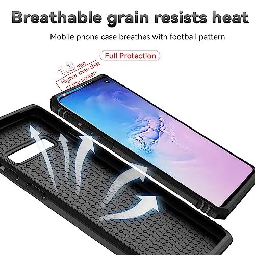 AKINIK for Samsung Galaxy S10 Case (Not Fit S10 5G) with Slide Camera Cover and TPU Screen Protector [2 Pack], 360° Rotation Ring Kickstand [Military Grade] Case for Galaxy S10 (Blue)