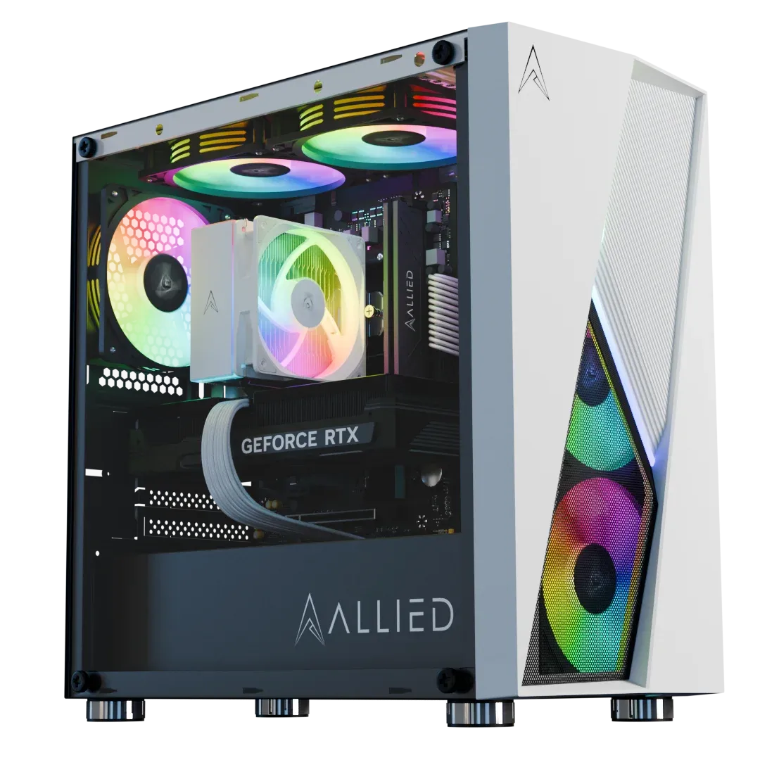 Allied Stinger RTX 4060 | Intel Core i5-12400F Desktop Gaming PC (White)