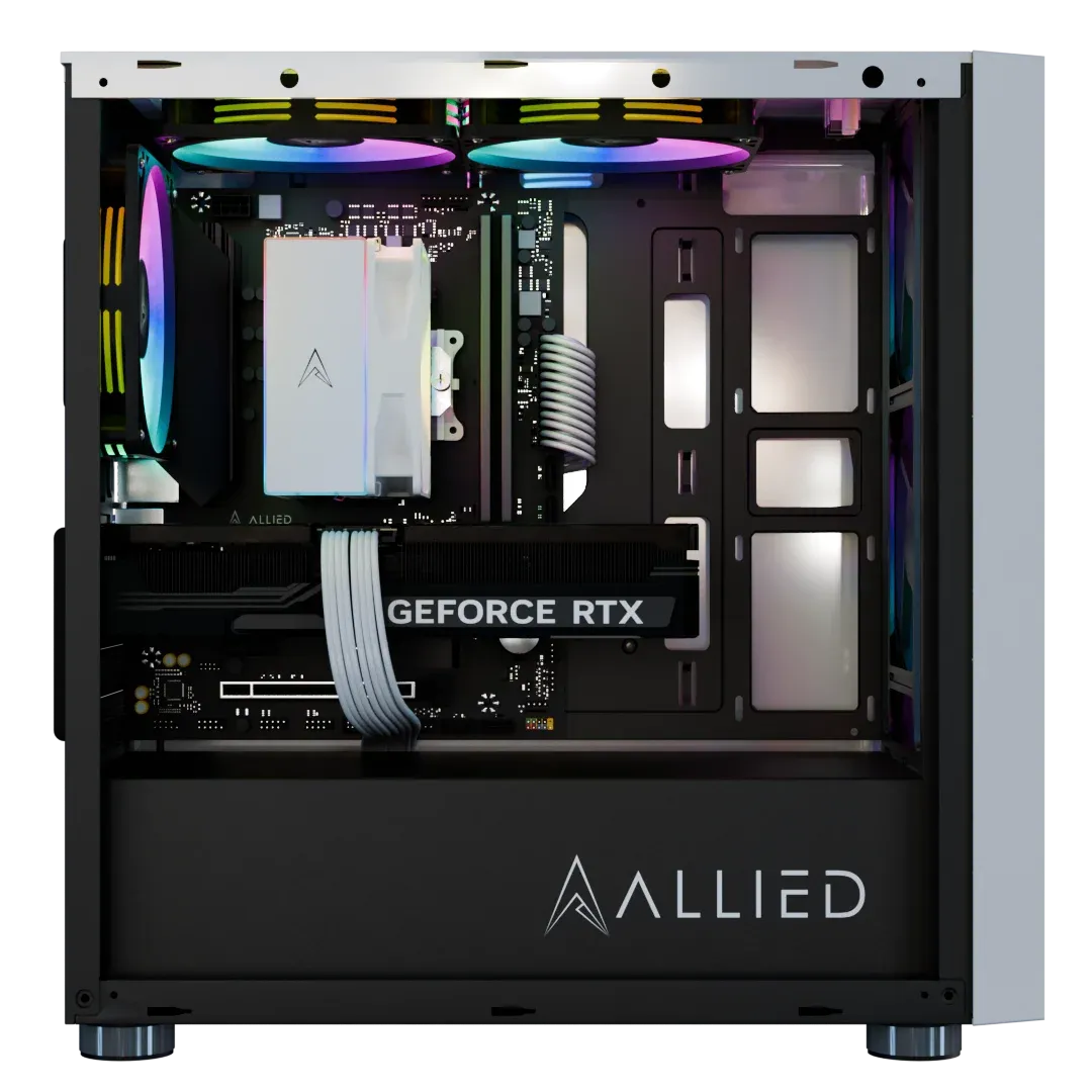 Allied Stinger RTX 4060 Ti | Ryzen 5 5500 Desktop Gaming PC (White)