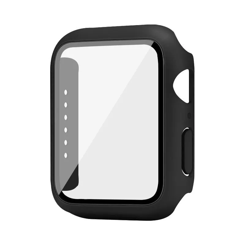 AMZER 2 in 1 PC Frame Case with Tempered Glass Film For Apple Watch SE 2nd Gen 2022 44mm