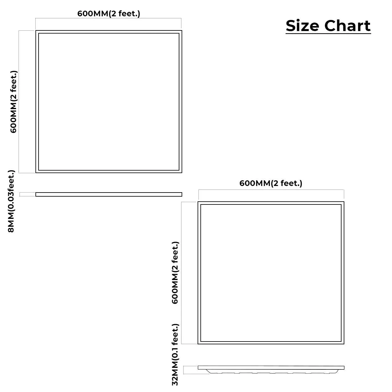 ANKUR 2 x 2 (600MM x 600MM) ECO LED SQUARE PANEL LIGHT