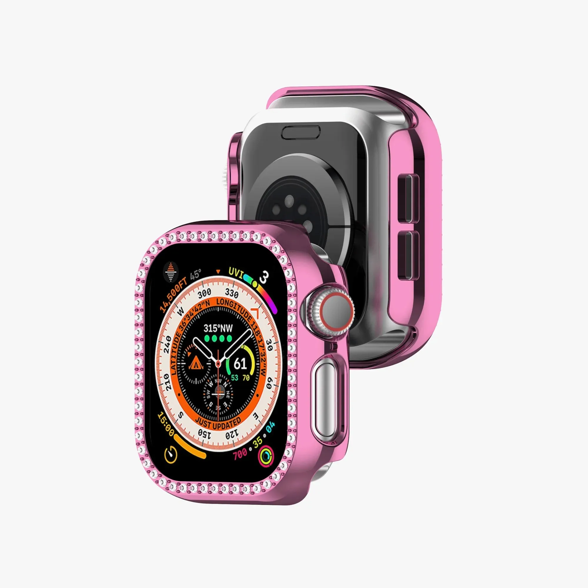 Apple Watch Diamond Plated Protective Hard Case - Pink