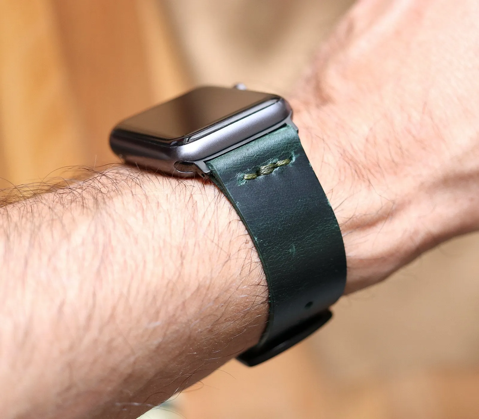 Apple Watch Leather Strap - Forest Green