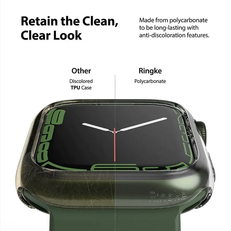 Apple Watch Series 9/8/7 (45mm) Slim Clear and Blue Case By Ringke