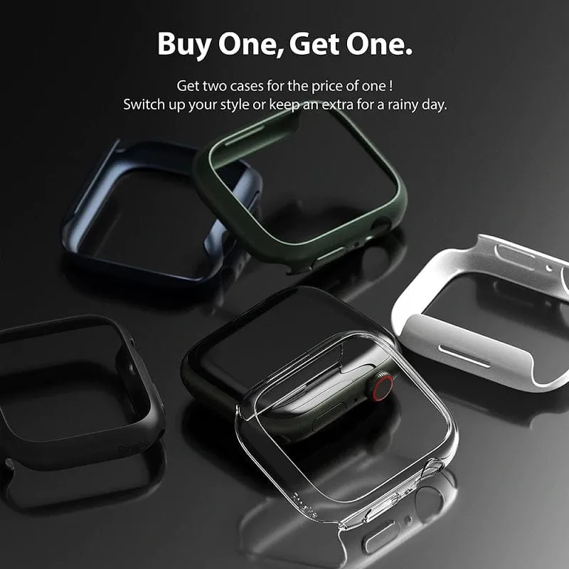 Apple Watch Series 9/8/7 (45mm) Slim Clear and Blue Case By Ringke