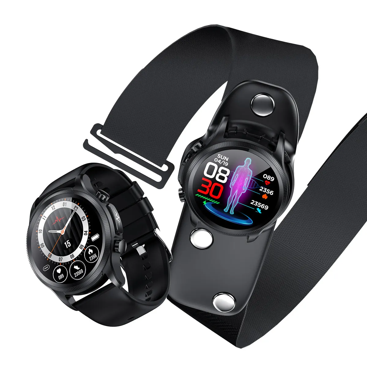 Bearscome BCE400 ECG/EKG Blood Pressure SPO2 Heart Rate Fitness Tracker Waterproof Smart Watch