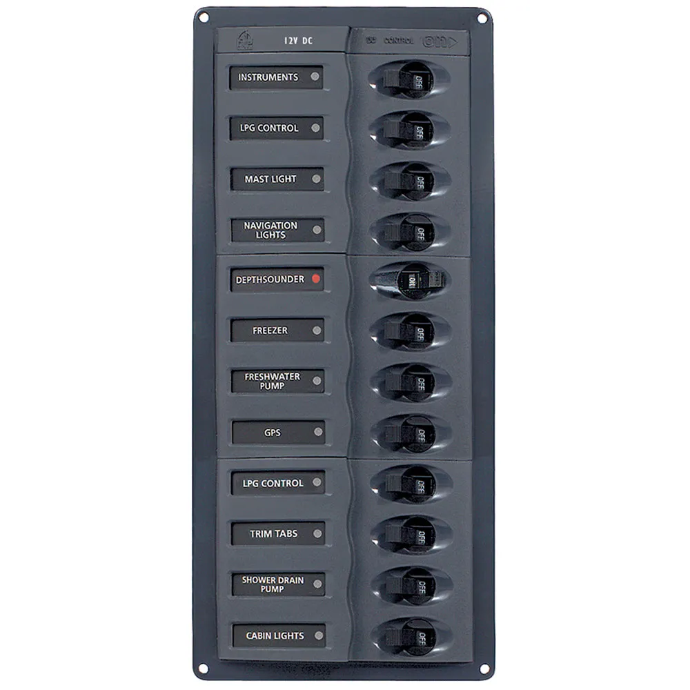 BEP 902NMV 12 Way DC Circuit Breaker Panel Vertical