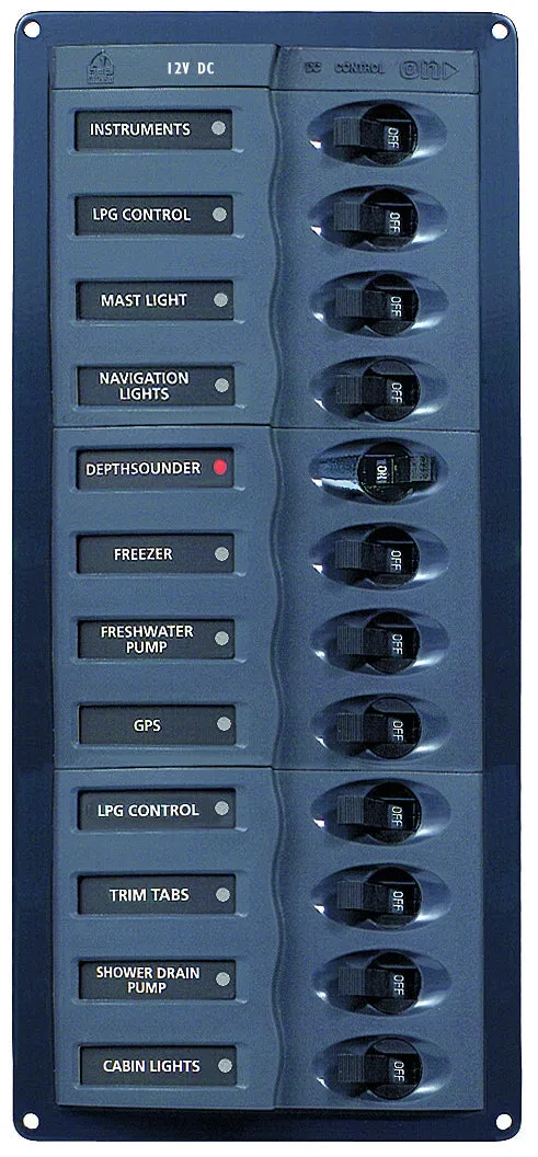 BEP 'CONTOUR' CIRCUIT BREAKER 12 CIRCUIT 127 x 285mm