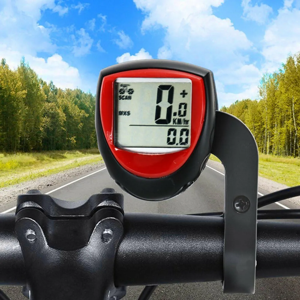 Bike Speed Meter Digital Bike Computer Multifunction Waterproof Sports Sensors Bicycles Computer Speedometer with Bracket waterproof Odometer Night Light