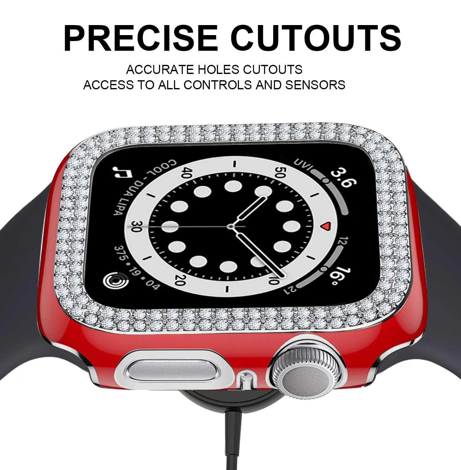 Bling Bumper Case for Apple Watch-Red