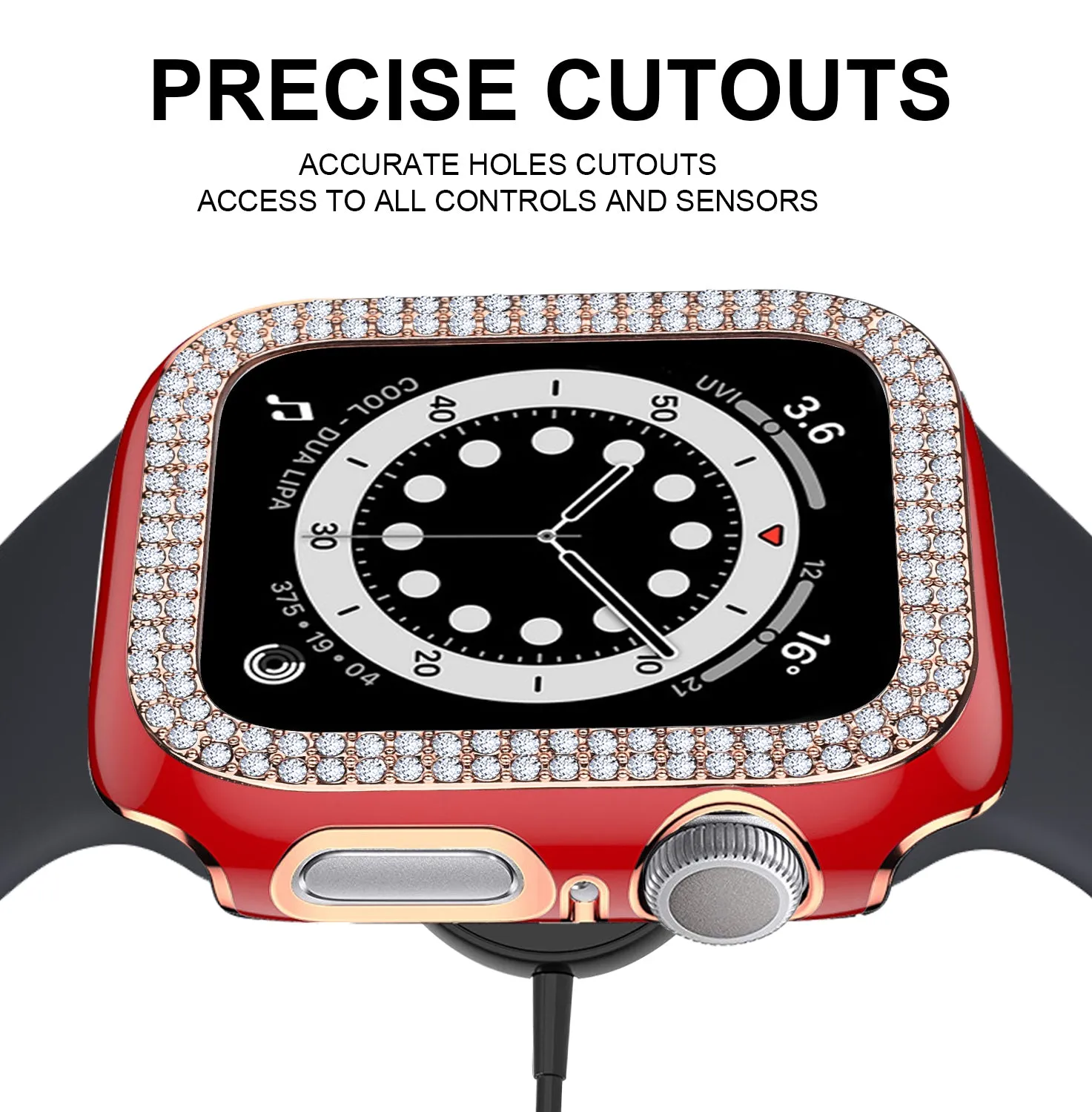 Bling Bumper Case for Apple Watch-Red