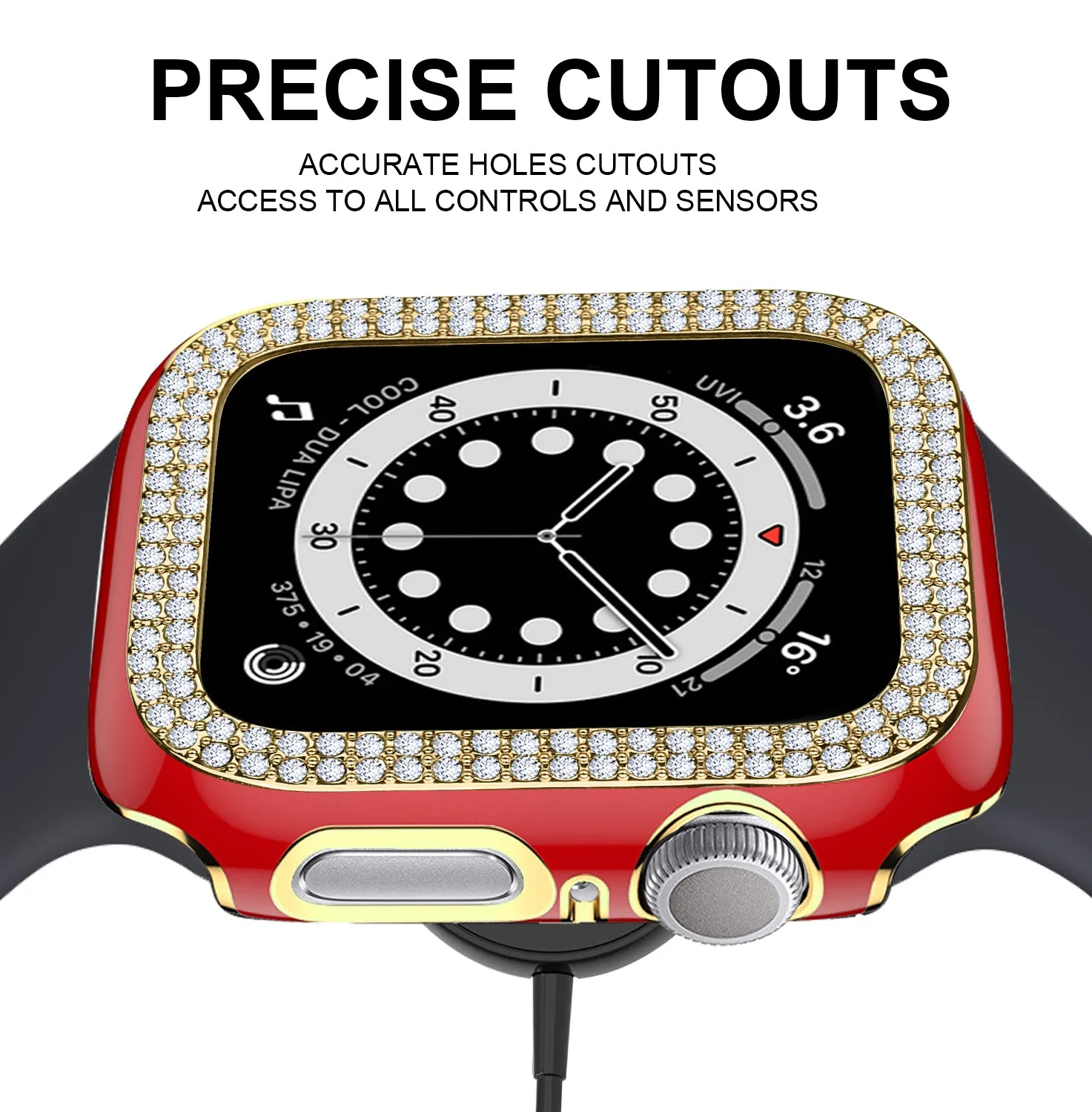 Bling Bumper Case for Apple Watch-Red