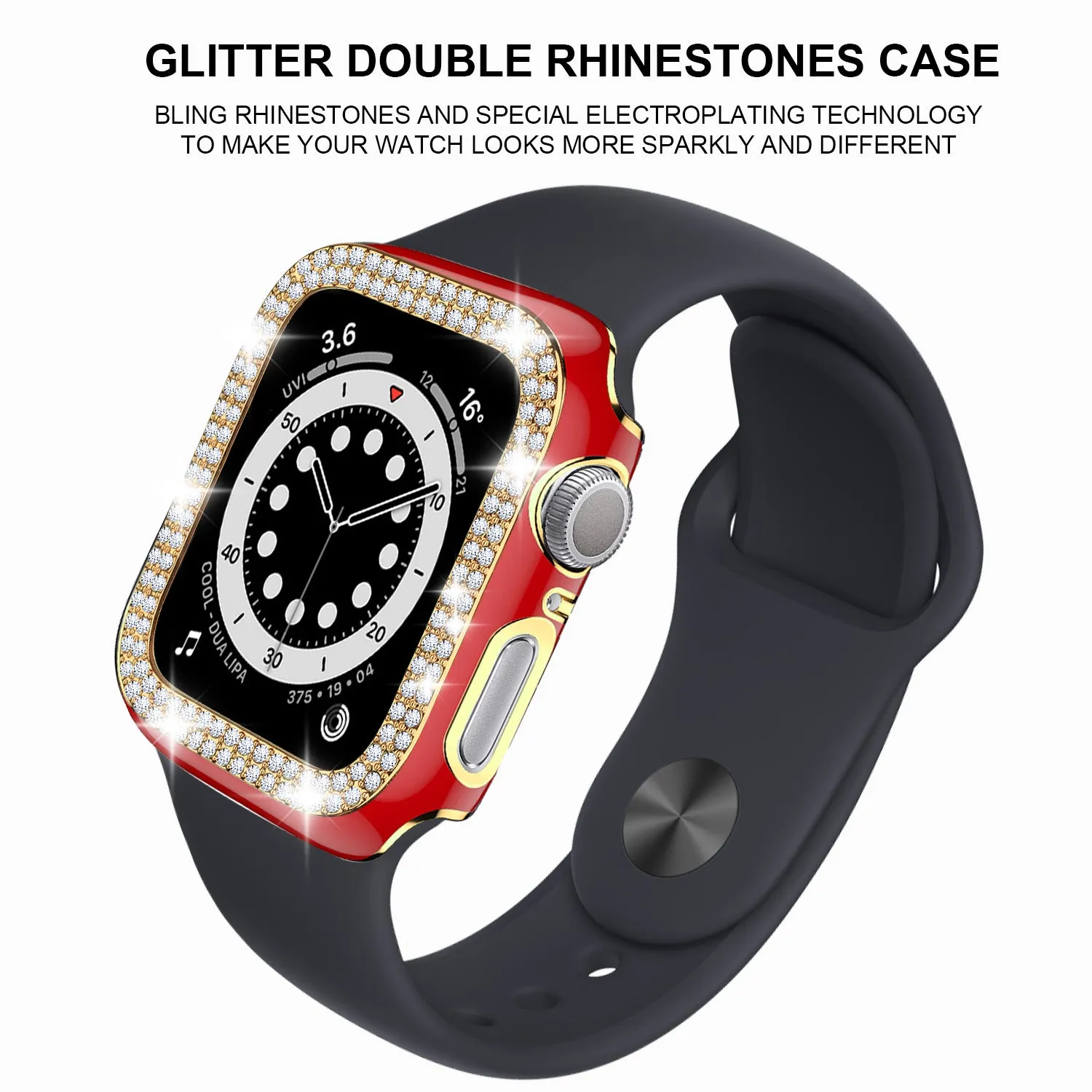Bling Bumper Case for Apple Watch-Red