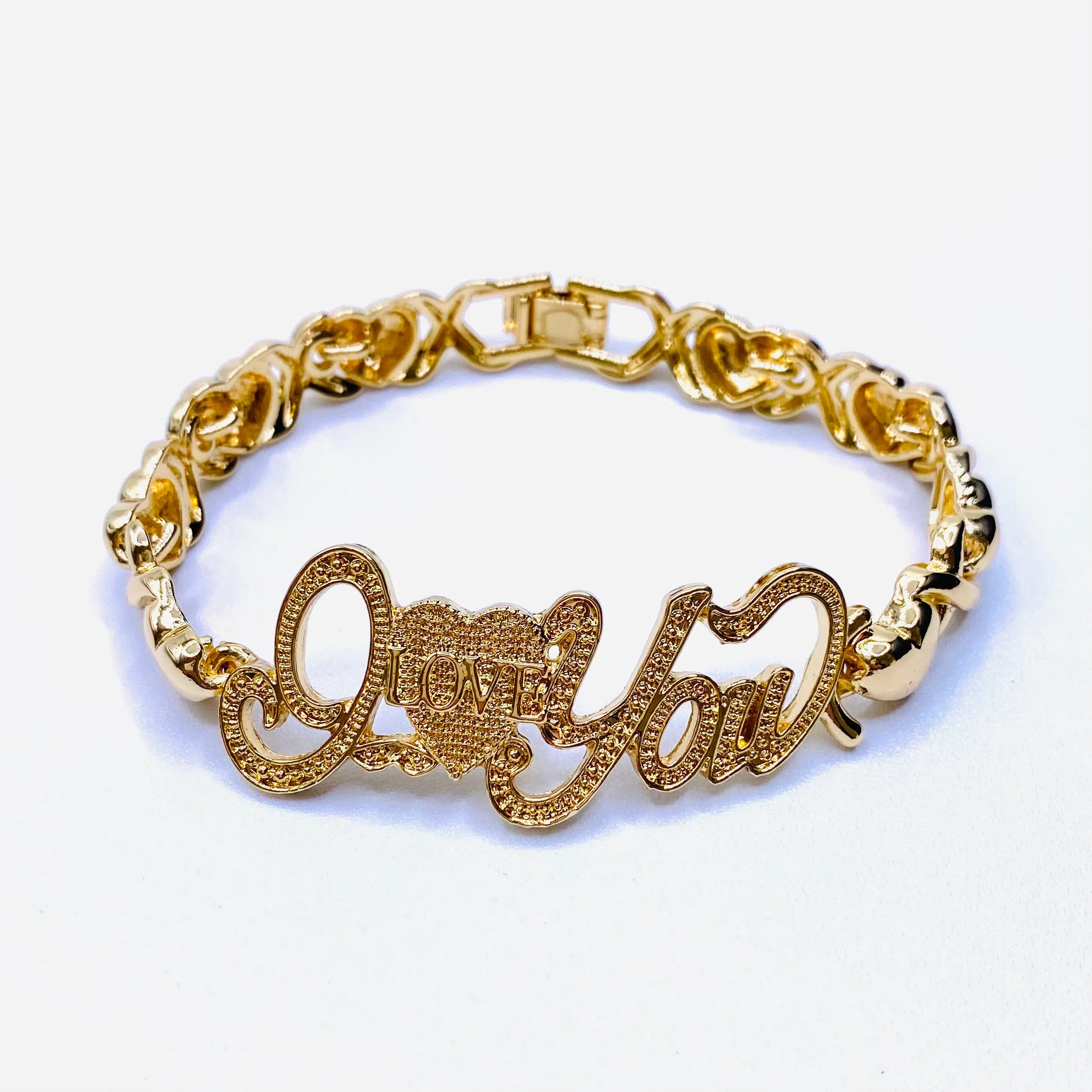 Bracelet Metal Design I Love You Rhinestone