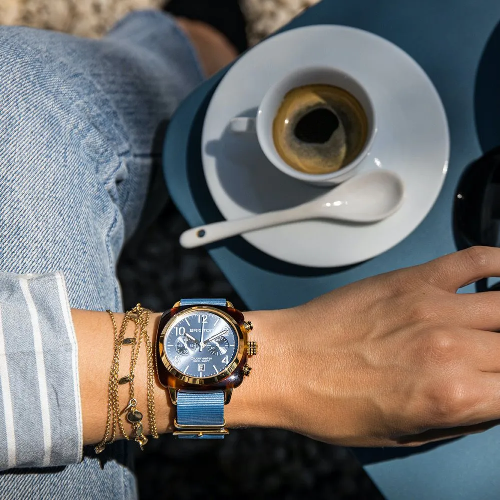 BRIS Watch Clubmaster Classic Acetate Gold