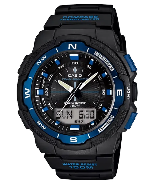Casio Dual Sensor Analog-Digital Watch w/ Digital Compass & Thermometer