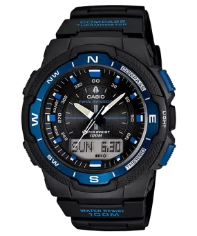 Casio Dual Sensor Analog-Digital Watch w/ Digital Compass & Thermometer
