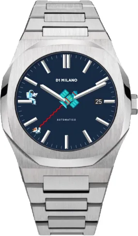 D1 Milano Watch AutoMTico Pixel Retro Blue