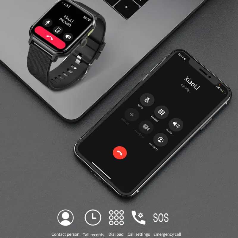 DaTeoy M12 Pro Smart Watch - 1.85" HD Display, Bluetooth Call, IP68 Waterproof, 100  Sport Modes, Health Monitoring, and Life Assistant