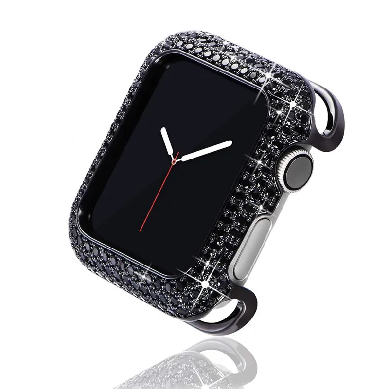 Diamond Cover For Apple Watch Case Luxury Bling Alloy Series 6 5 4