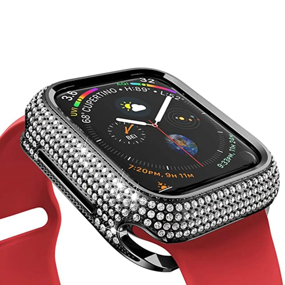 Diamond Cover For Apple Watch Case Luxury Bling Alloy Series 6 5 4