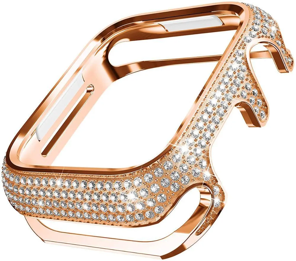 Diamond Cover For Apple Watch Case Luxury Bling Alloy Series 6 5 4