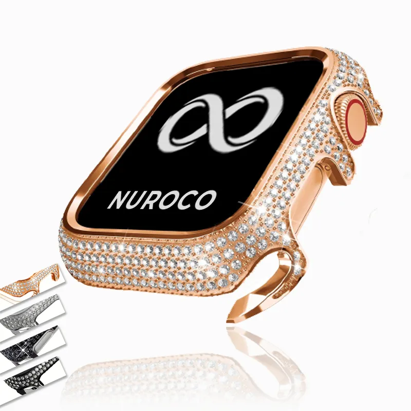 Diamond Cover For Apple Watch Case Luxury Bling Alloy Series 6 5 4