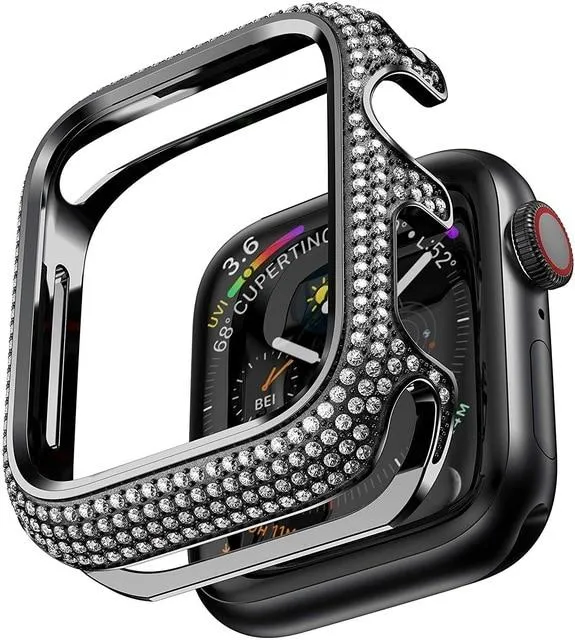 Diamond Cover For Apple Watch Case Luxury Bling Alloy Series 6 5 4
