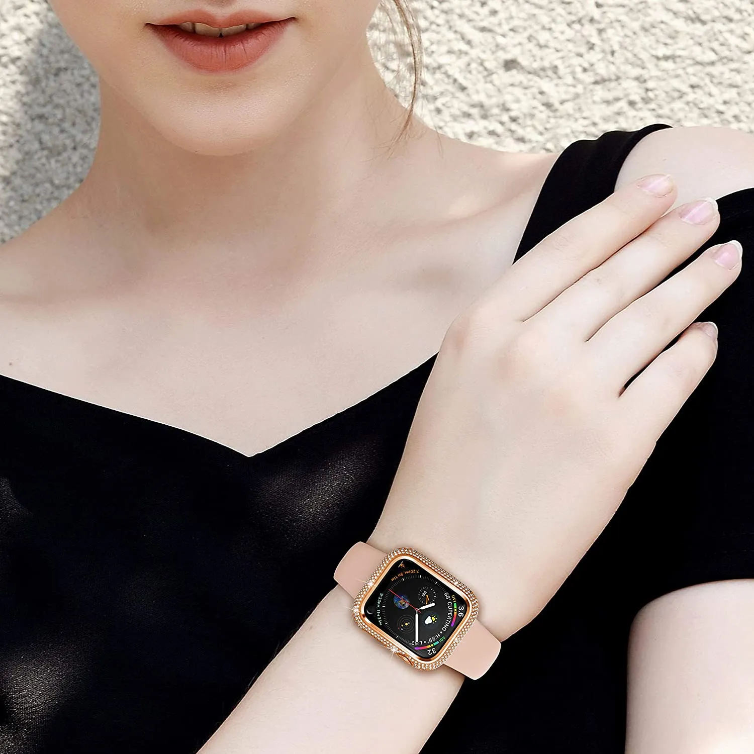 Diamond Cover For Apple Watch Case Luxury Bling Alloy Series 6 5 4