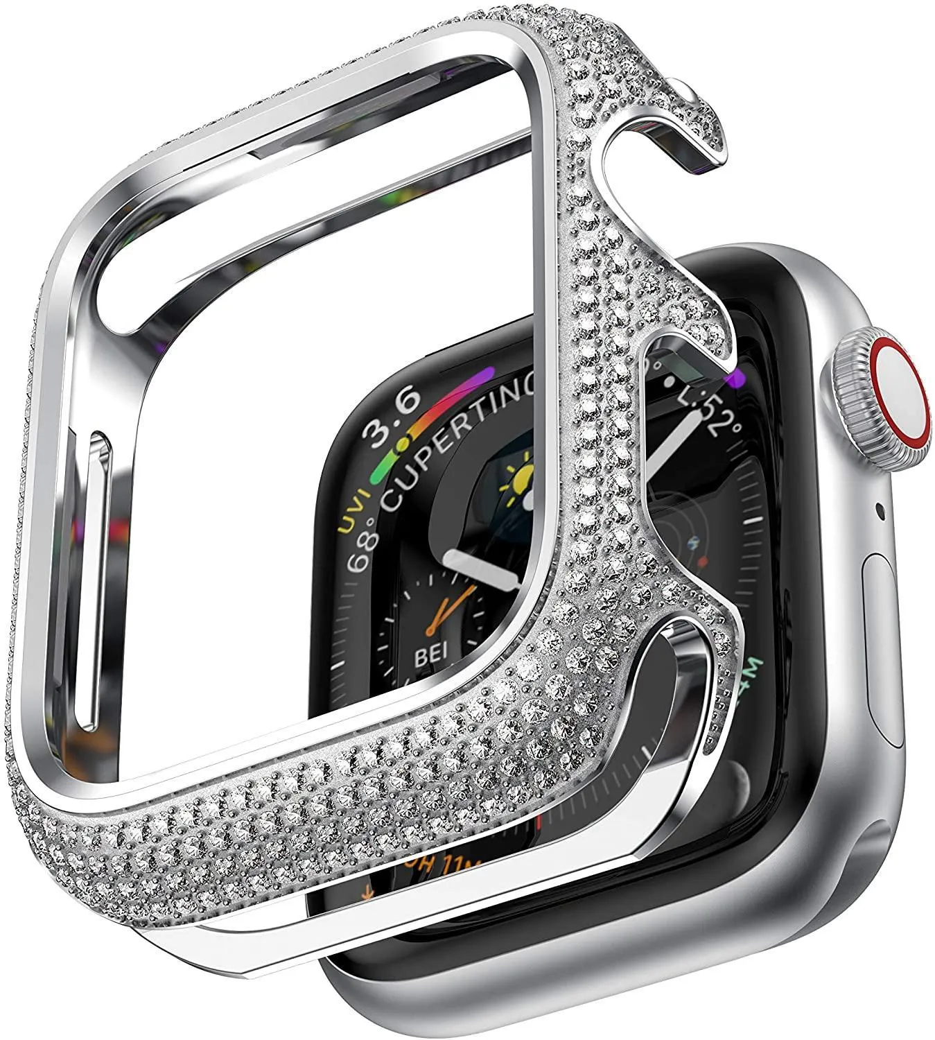 Diamond Cover For Apple Watch Case Luxury Bling Alloy Series 6 5 4