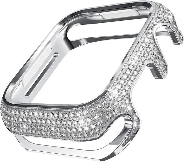 Diamond Cover For Apple Watch Case Luxury Bling Alloy Series 6 5 4