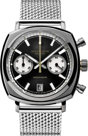 DP Watch Chronograph 42 Black Sunburst Mesh Bracelet
