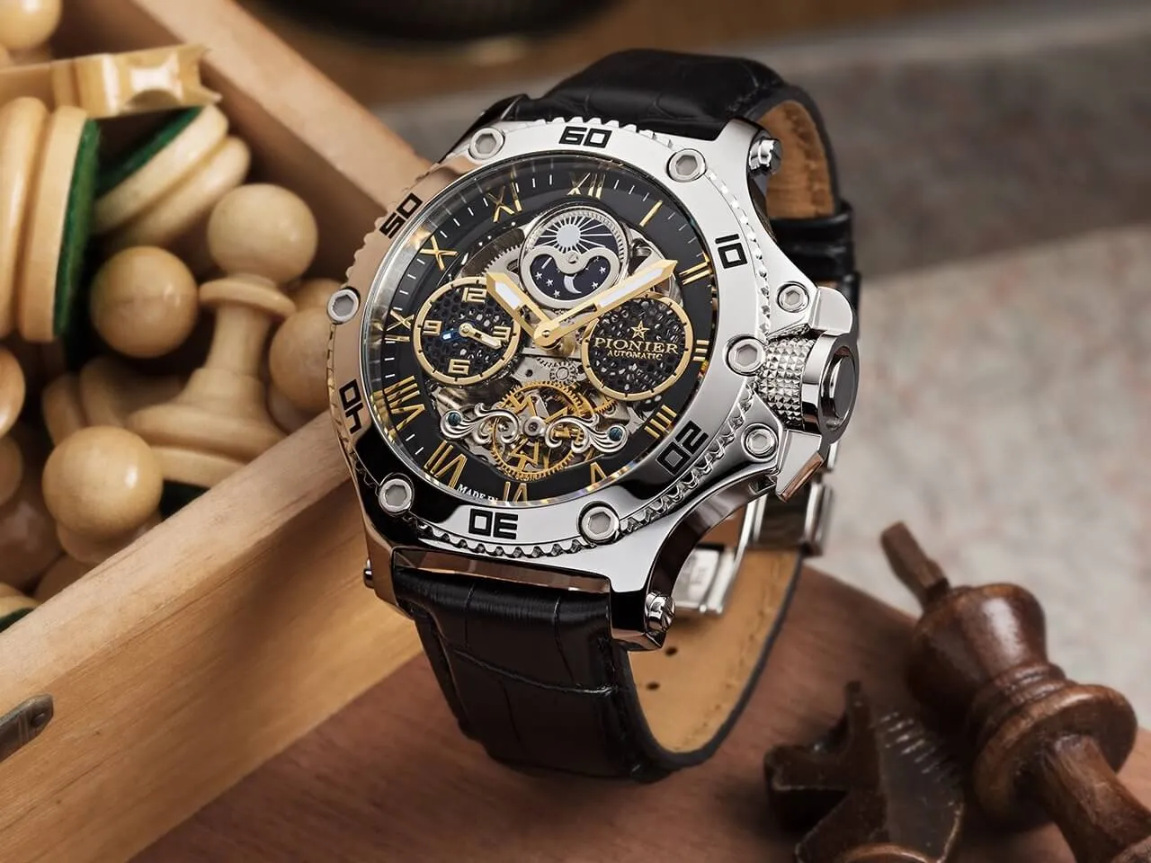 Dual-Time Hawaii Pionier GM-514-1 | Silver | Made in Germany