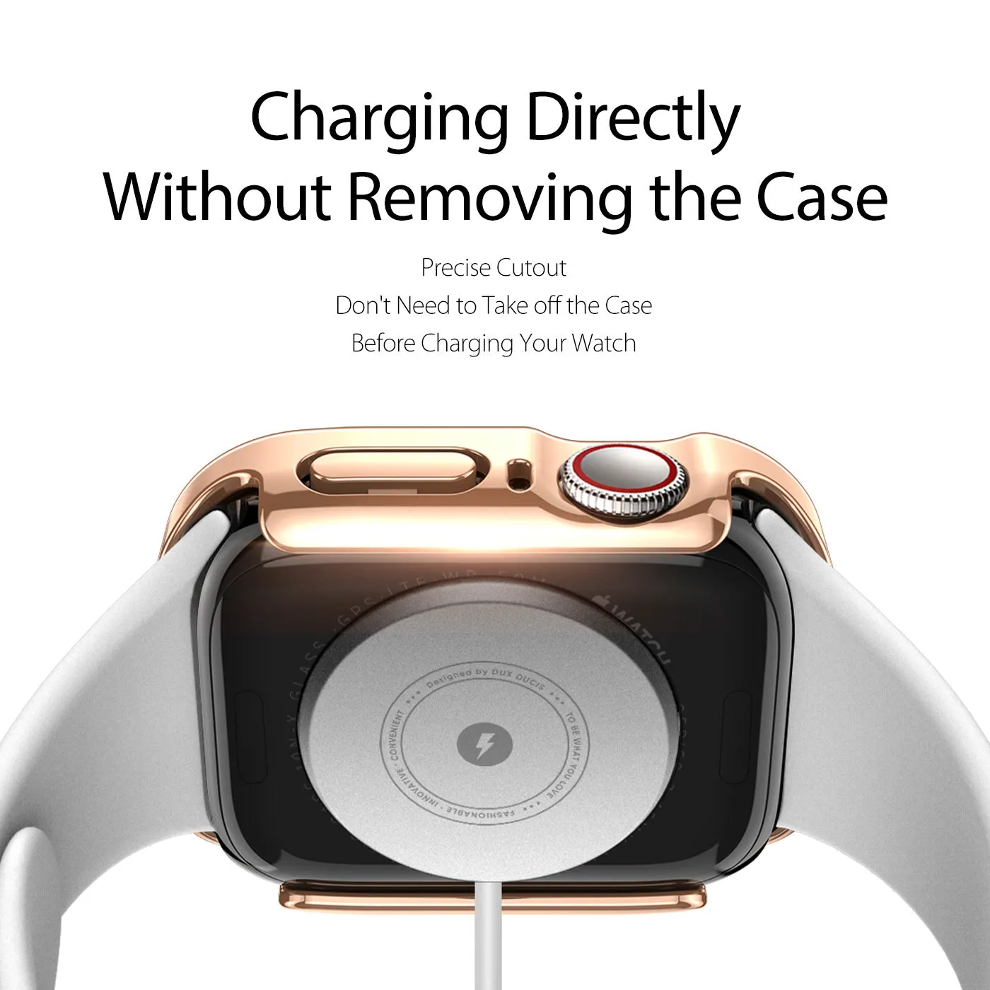 DUX DUCIS Hamo Hard PC Case for Apple Watch Series 7-41MM - Rose Gold