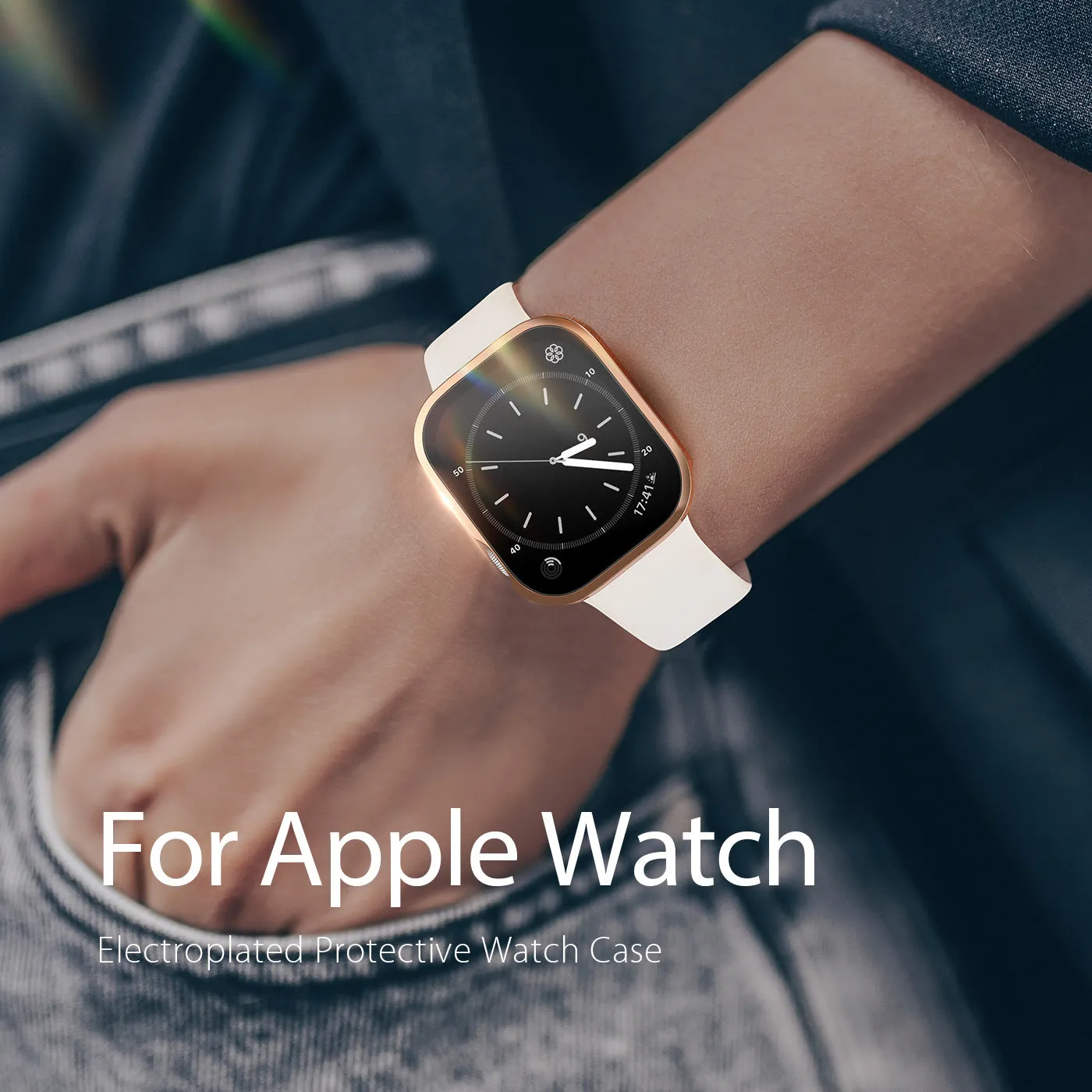 DUX DUCIS Hamo Hard PC Case for Apple Watch Series 7-41MM - Rose Gold