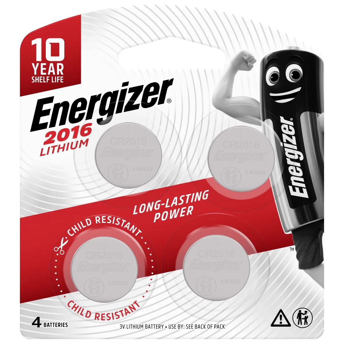Energizer Lithium 2016 Coin Battery (4pk)