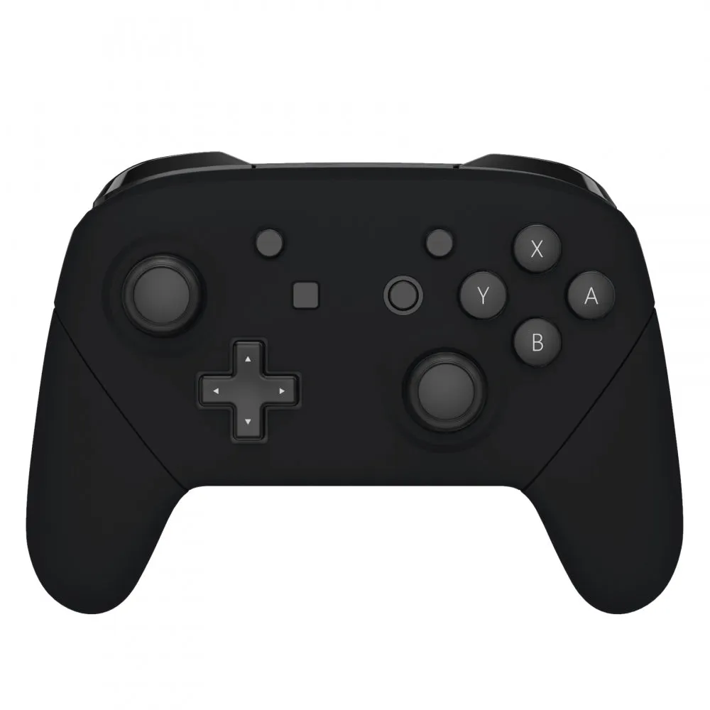 eXtremeRate Black Faceplate Backplate Handles for Nintendo Switch Pro Controller, Soft Touch DIY Replacement Grip Housing Shell Cover for Nintendo Switch Pro - Controller NOT Included - FRP315