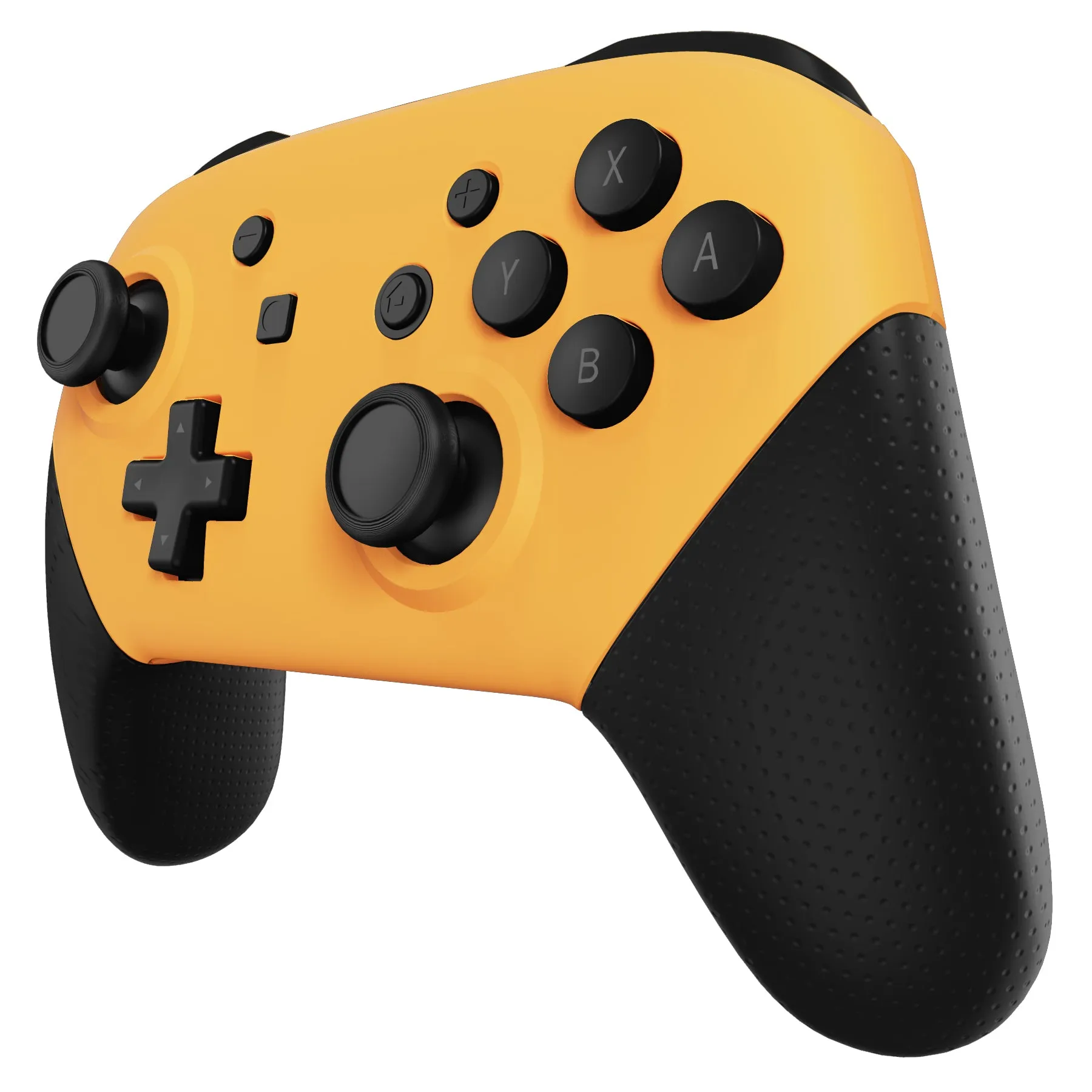 eXtremeRate Caution Yellow Faceplate and Backplate for NS Switch Pro Controller, Soft Touch DIY Replacement Shell Housing Case for NS Switch Pro Controller - Controller NOT Included - MRP318